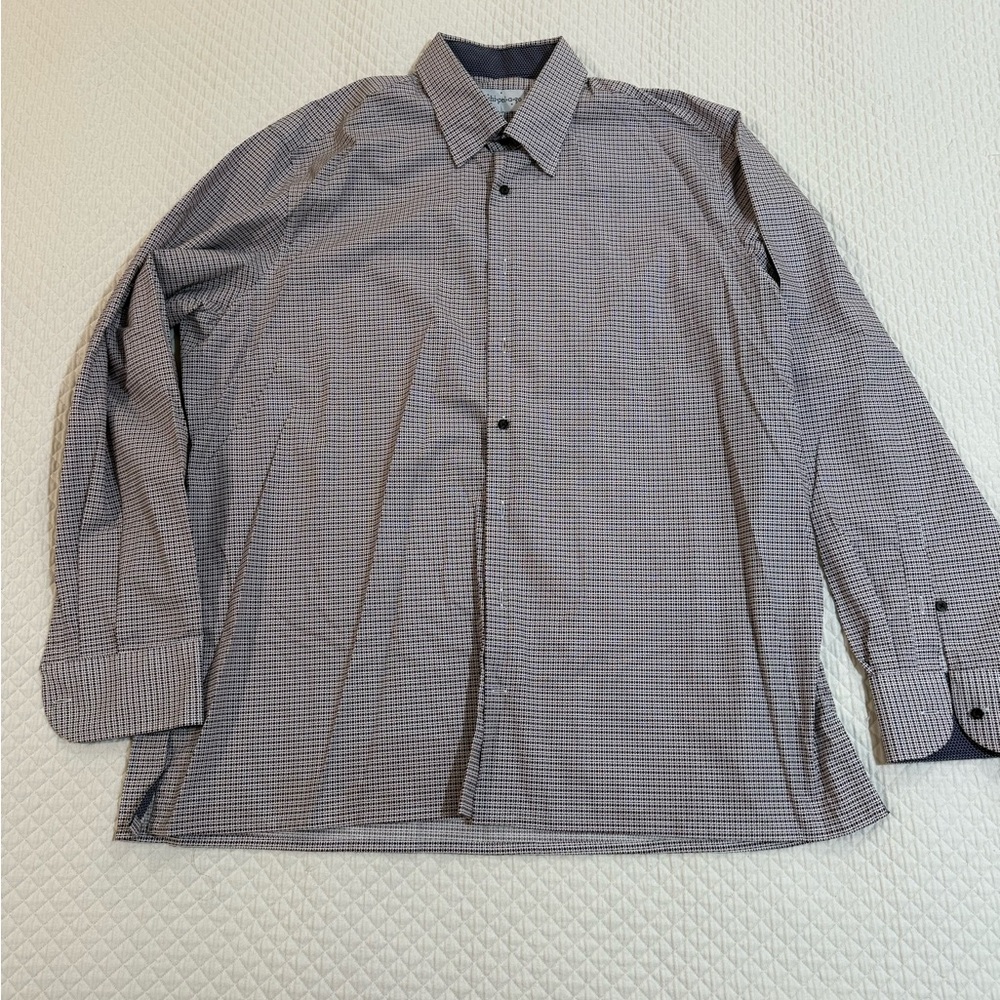 Archipelago Brown & White Micro Cross Pattern Shirt